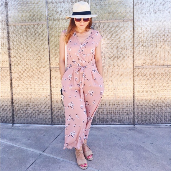sienna sky floral jumpsuit